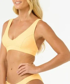 Rip Curl Women's Premium Surf D Cup Deep V Bikini Top Mango