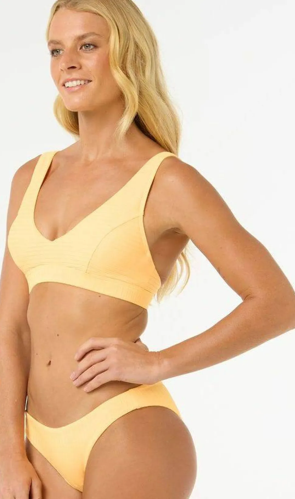 Rip Curl Women's Premium Surf D Cup Deep V Bikini Top Mango