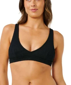 Rip Curl Women's Vibe Surf Multi Fit V Neck Bikini Top Black
