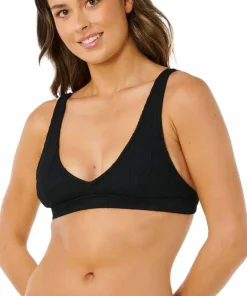Rip Curl Women's Vibe Surf Multi Fit V Neck Bikini Top Black