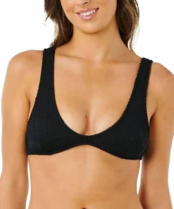 Rip Curl Women's Vibe Surf Bralette Bikini Top Black New