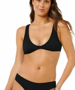 Rip Curl Women's Vibe Surf Bralette Bikini Top Black New