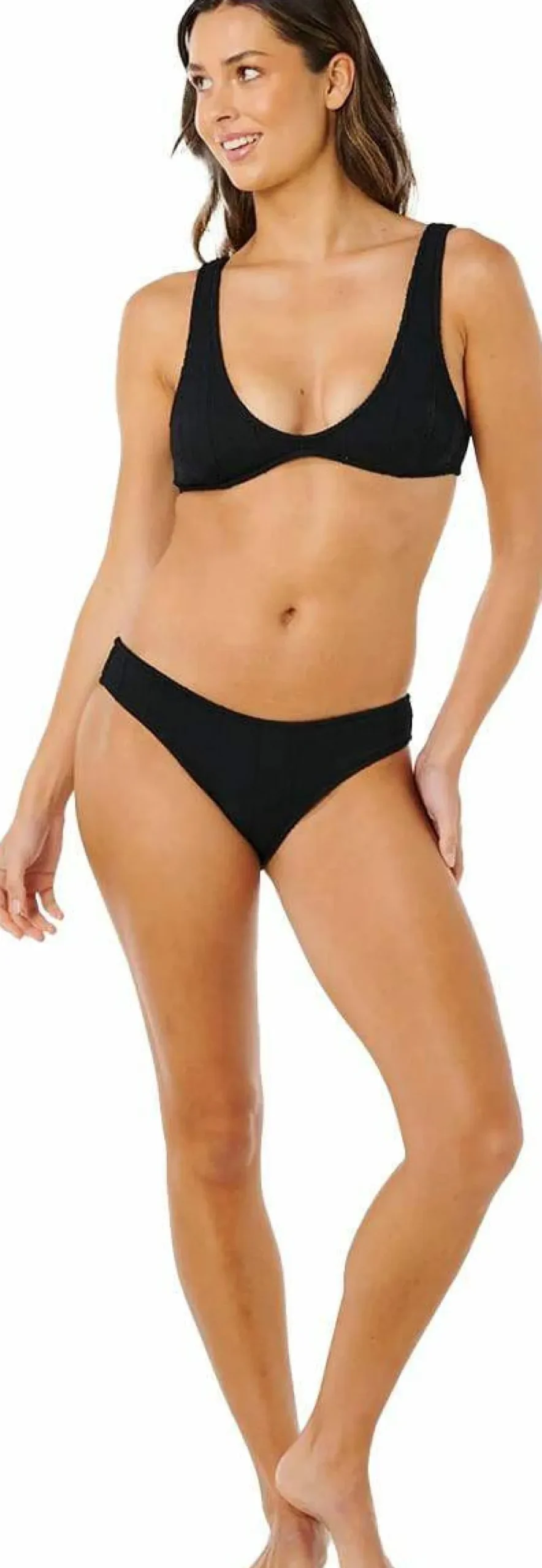 Rip Curl Women's Vibe Surf Bralette Bikini Top Black New