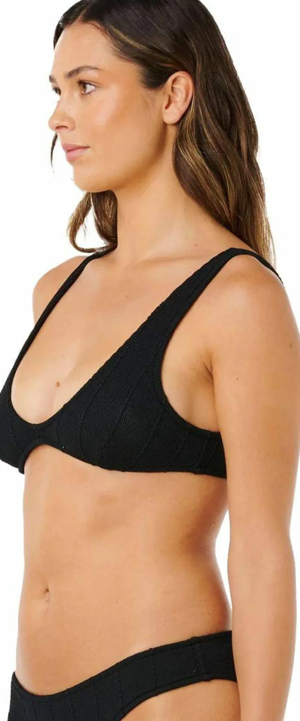 Rip Curl Women's Vibe Surf Bralette Bikini Top Black New