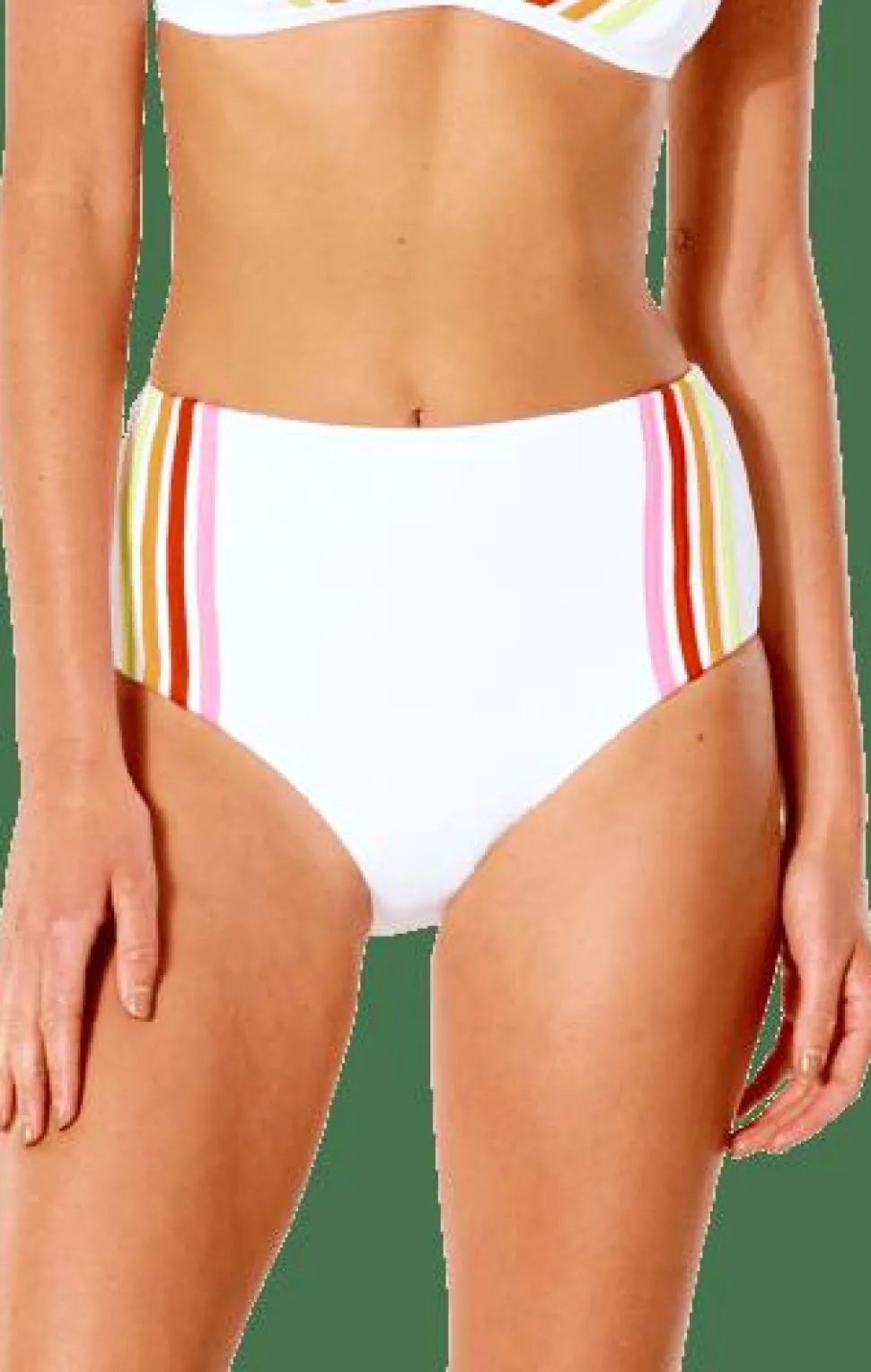 Rip Curl Women's Wave Shapers High Waist Cheeky White