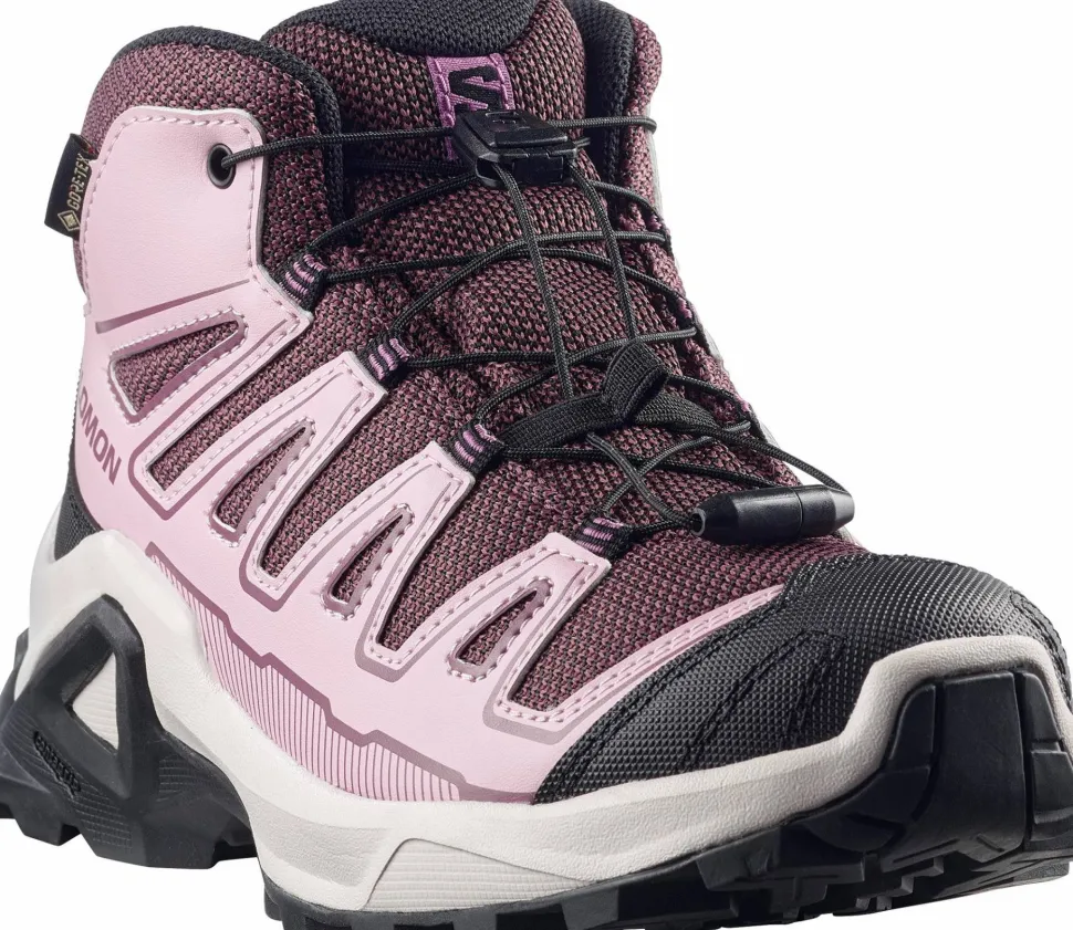 Salomon Junior's X Ultra Mid GORE-TEX Huckleberry/Dawn Pink/Concord Grape