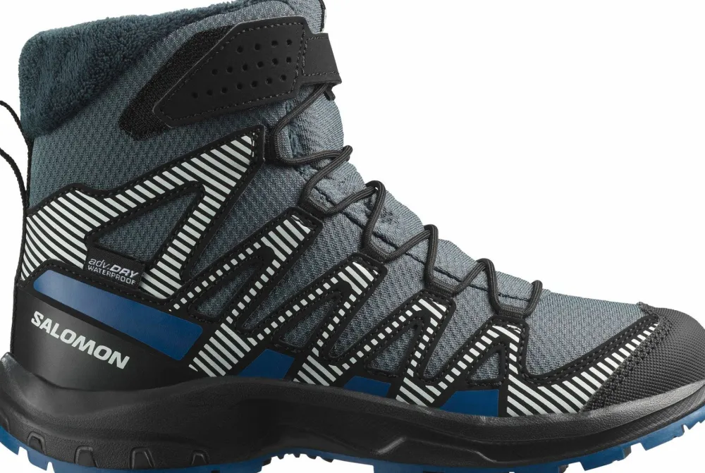 Salomon Juniors' XA PRO V8 Winter Clima Turbulence/Black/Dark Blue