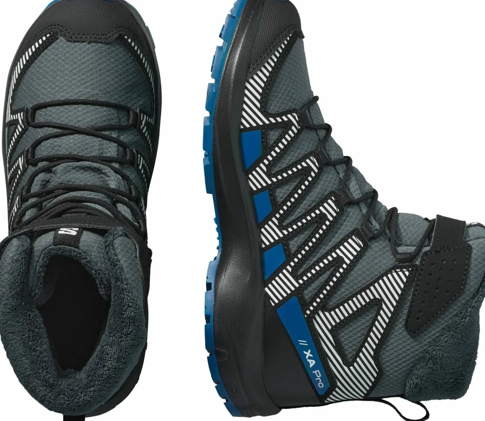 Salomon Juniors' XA PRO V8 Winter Clima Turbulence/Black/Dark Blue