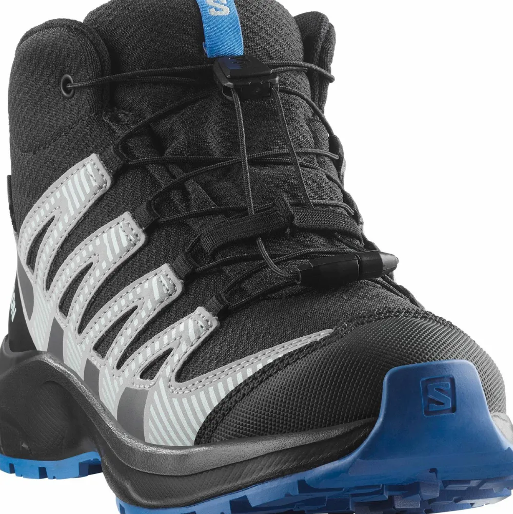 Salomon Junior's XA Pro V8 Mid Waterproof Black/Monument/French Blue Discount