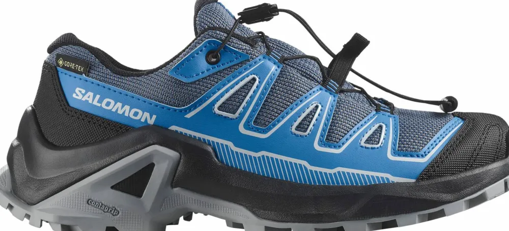 Salomon Kids' X Ultra GORE-TEX Turbulence/Black/French Blue Clearance
