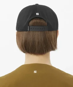 Salomon Logo Flat Cap Deep Black