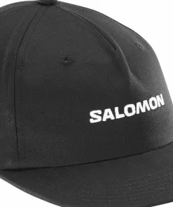 Salomon Logo Flat Cap Deep Black