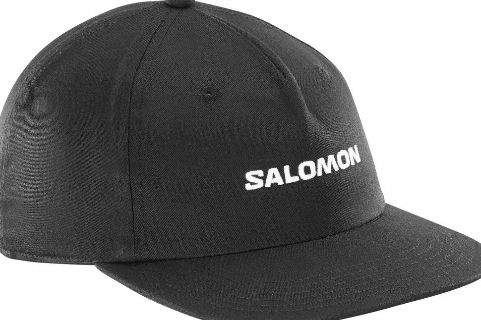 Salomon Logo Flat Cap Deep Black