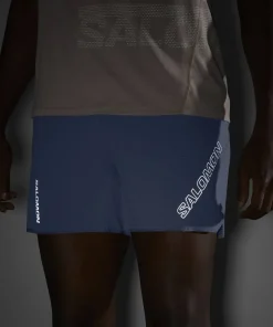 Salomon Men's Sense Aero 5'' Shorts Blue Granite