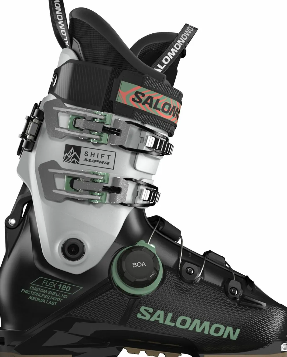 Salomon Men's Shift Supra BOA 120 GripWalk Black / Cool Gray 5 / Shale Green New