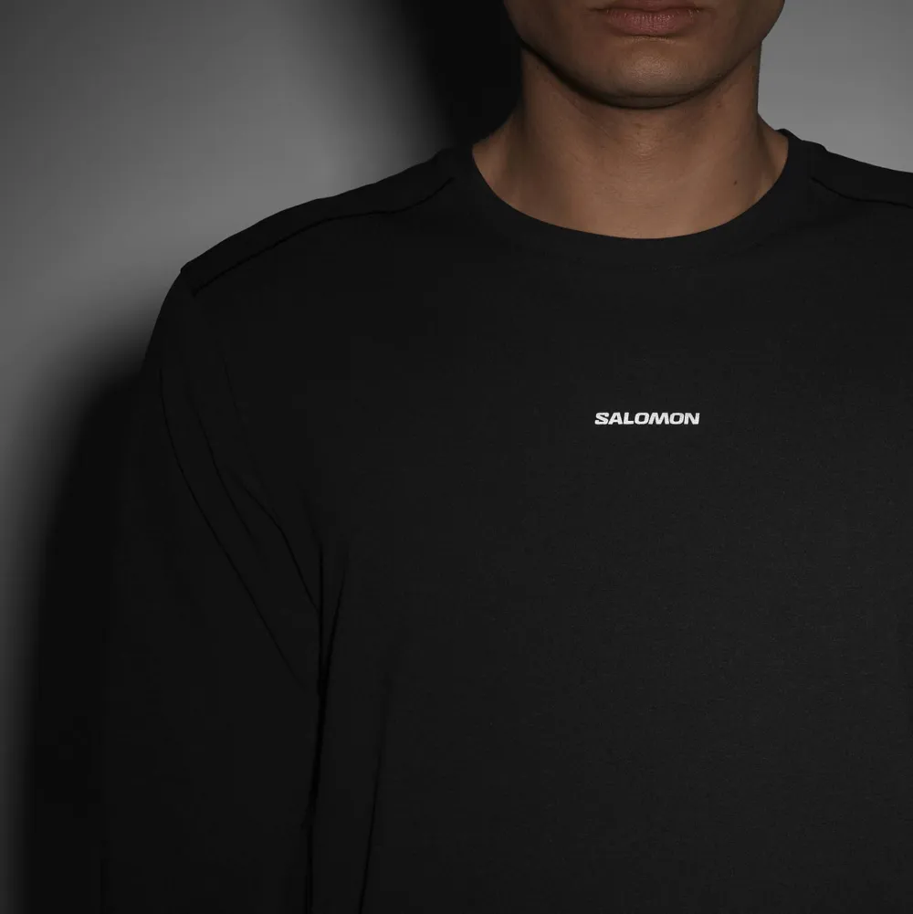 Salomon Men's Trackline Long Sleeve Tee Deep Black Outlet