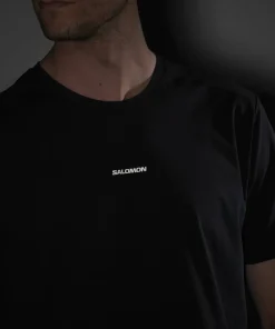 Salomon Men's Trackline Short Sleeve Tee Deep Black