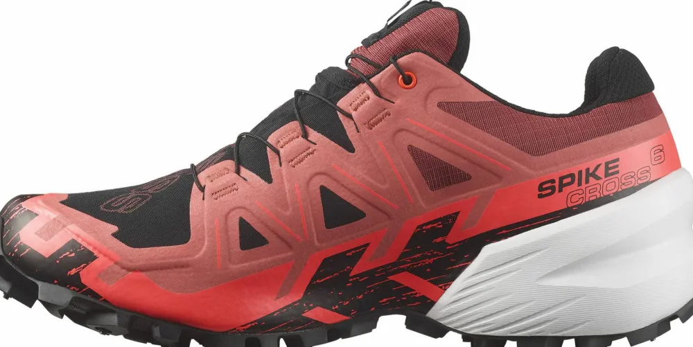Salomon Unisex Spikecross 6 GORE-TEX Cow Hide/Black/Fiery Coral Discount