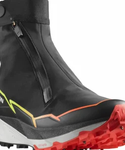 Salomon Unisex Winter Cross Spike Black/Fiery Coral/Safety Yellow Sale
