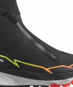 Salomon Unisex Winter Cross Spike Black/Fiery Coral/Safety Yellow Sale