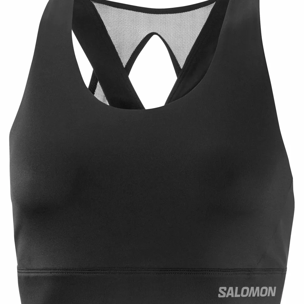 Salomon Women's Cross Run Sports Bra Deep Black