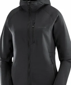 Salomon Women's Essential Lightwarm Hoodie Deep Black Deep Black/ Discount