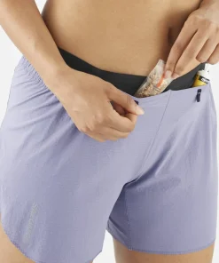 Salomon Women's Sense Aero 5'' Shorts Blue Granite/Clear Outlet