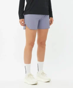 Salomon Women's Sense Aero 5'' Shorts Blue Granite/Clear Outlet