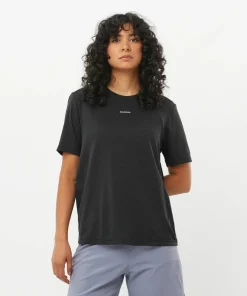 Salomon Women's Shkout Core Short Sleeve Tee Deep Black