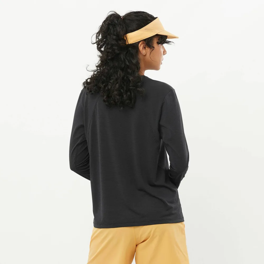 Online Women's Shkout Core Long Sleeve Tee Deep Black Träningskläder Dam