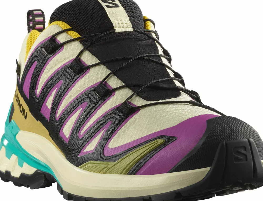 Hot Women's XA Pro 3d V9 GORE-TEX Transparent Yellow/Black / Waterfall Löparskor Dam|Gore-Tex Damskor