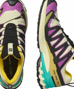 Hot Women's XA Pro 3d V9 GORE-TEX Transparent Yellow/Black / Waterfall Löparskor Dam|Gore-Tex Damskor
