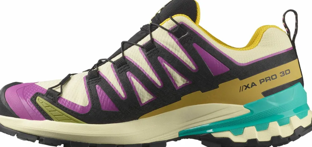 Hot Women's XA Pro 3d V9 GORE-TEX Transparent Yellow/Black / Waterfall Löparskor Dam|Gore-Tex Damskor