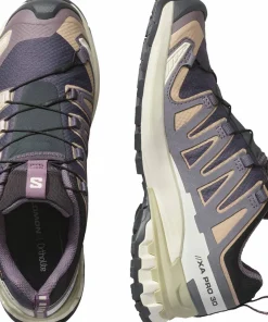 Salomon Women's XA Pro 3d V9 GORE-TEX Nine Iron/Oxford Tan/Alfalfa Hot