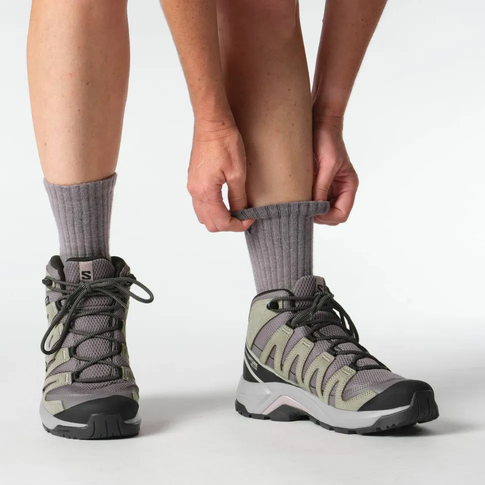 Salomon Women's X-Adventure Recon Mid GORE-TEX Excalibur/gull/nirvana