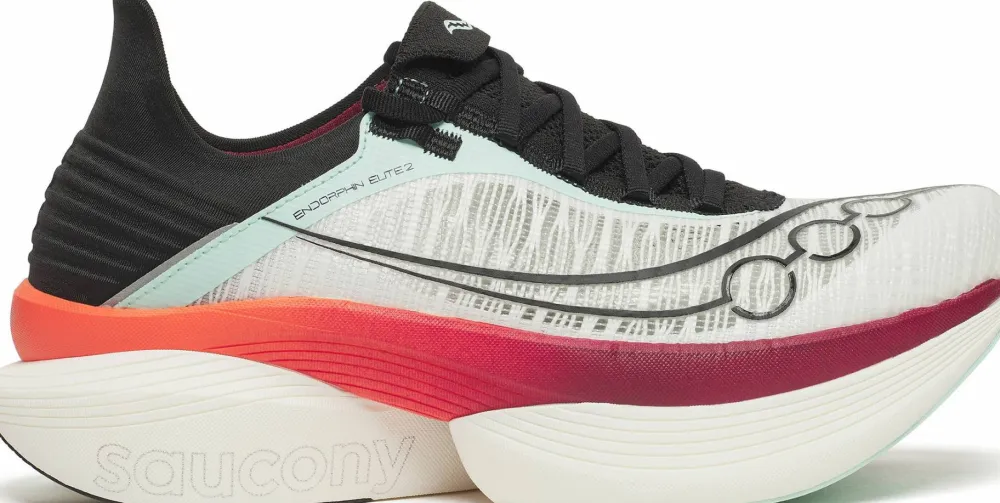 Saucony Unisex Endorphin Elite 2 White/Crimson Sale