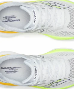 Saucony Women's Endorphin Speed 5 White/Citron Clearance