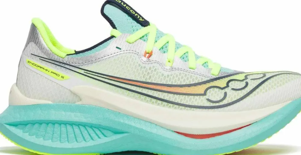 Saucony Women's Endorphin Pro 5 White/Splash Hot