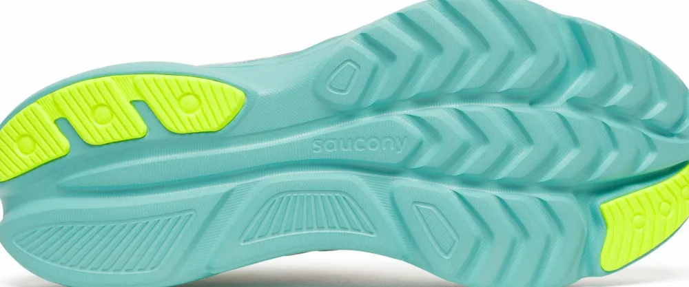 Saucony Women's Kinvara 16 White/Aqua Hot