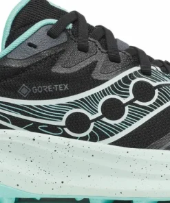 Saucony Women's Peregrine 16 GORE-TEX Black/Aqua Clearance