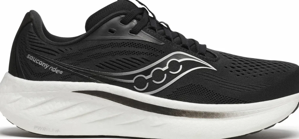Saucony Women's Ride 18 Black/White Hot