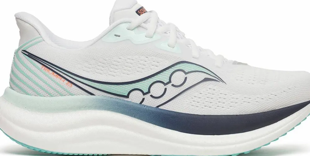Saucony Women's Triumph 23 White/Navy Clearance