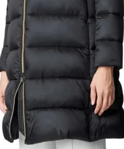 Save the Duck Women's Animal Free Hooded Puffer Jacket Lysa Black