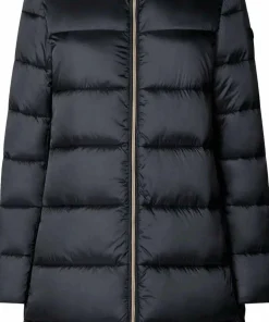 Save the Duck Women's Animal Free Hooded Puffer Jacket Lysa Black