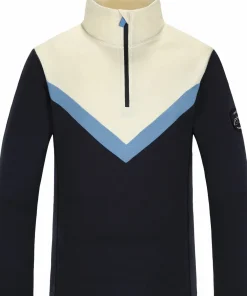 Skogstad Juniors' Gausta Merinoull Blanding Half-Zip Parisian Night Discount