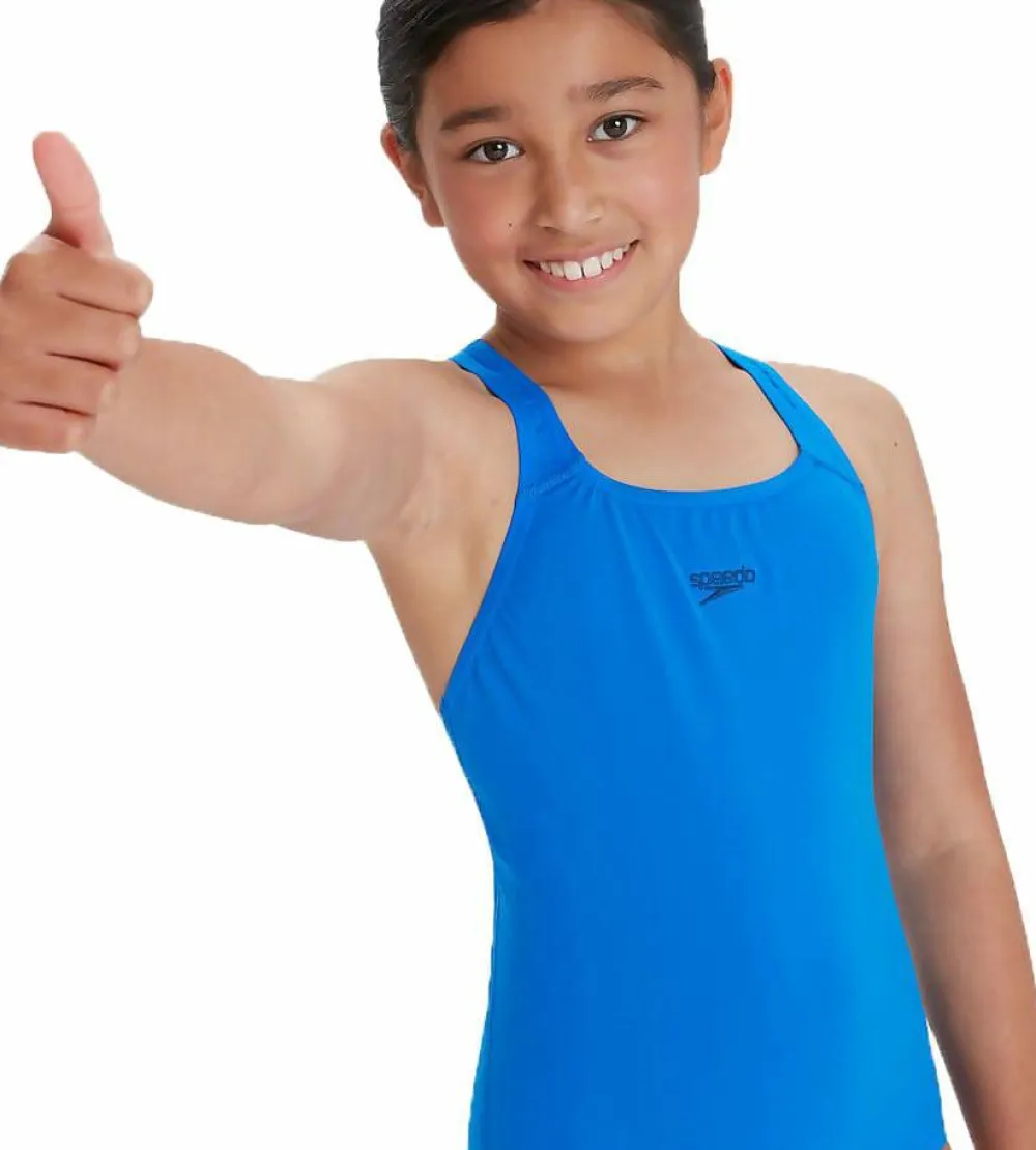 Speedo Girls' Eco Endurance+ Medalist Blue Discount