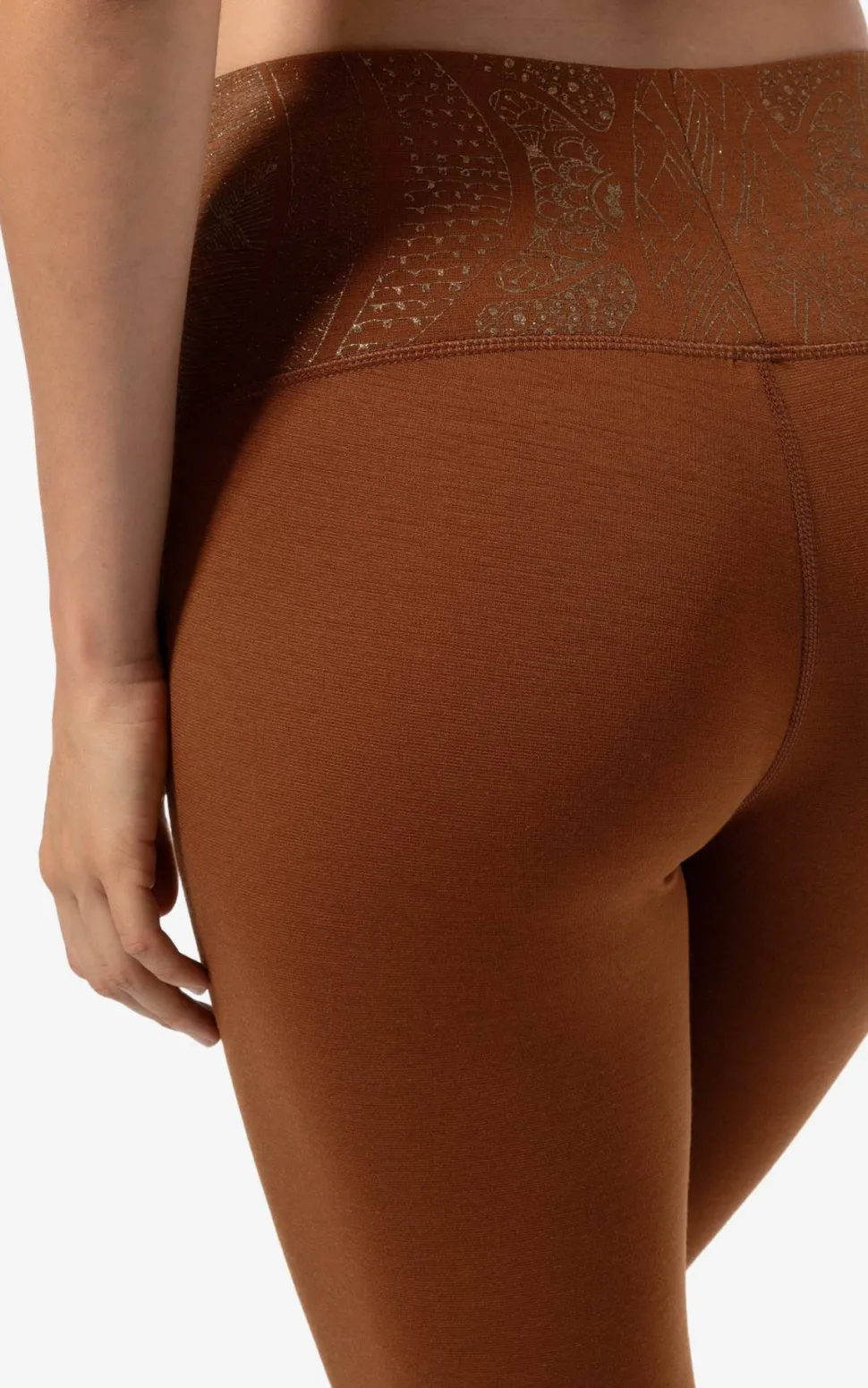 super.natural Women's Arabesque Tights Horn Brown/copper