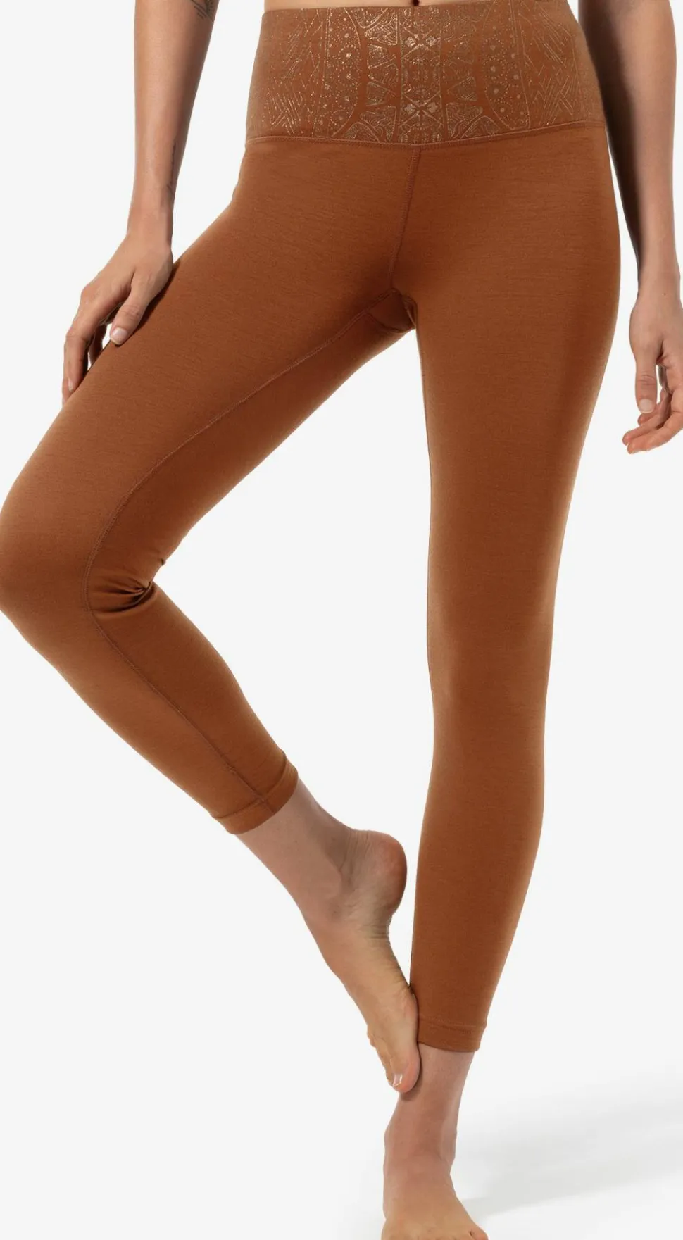 super.natural Women's Arabesque Tights Horn Brown/copper