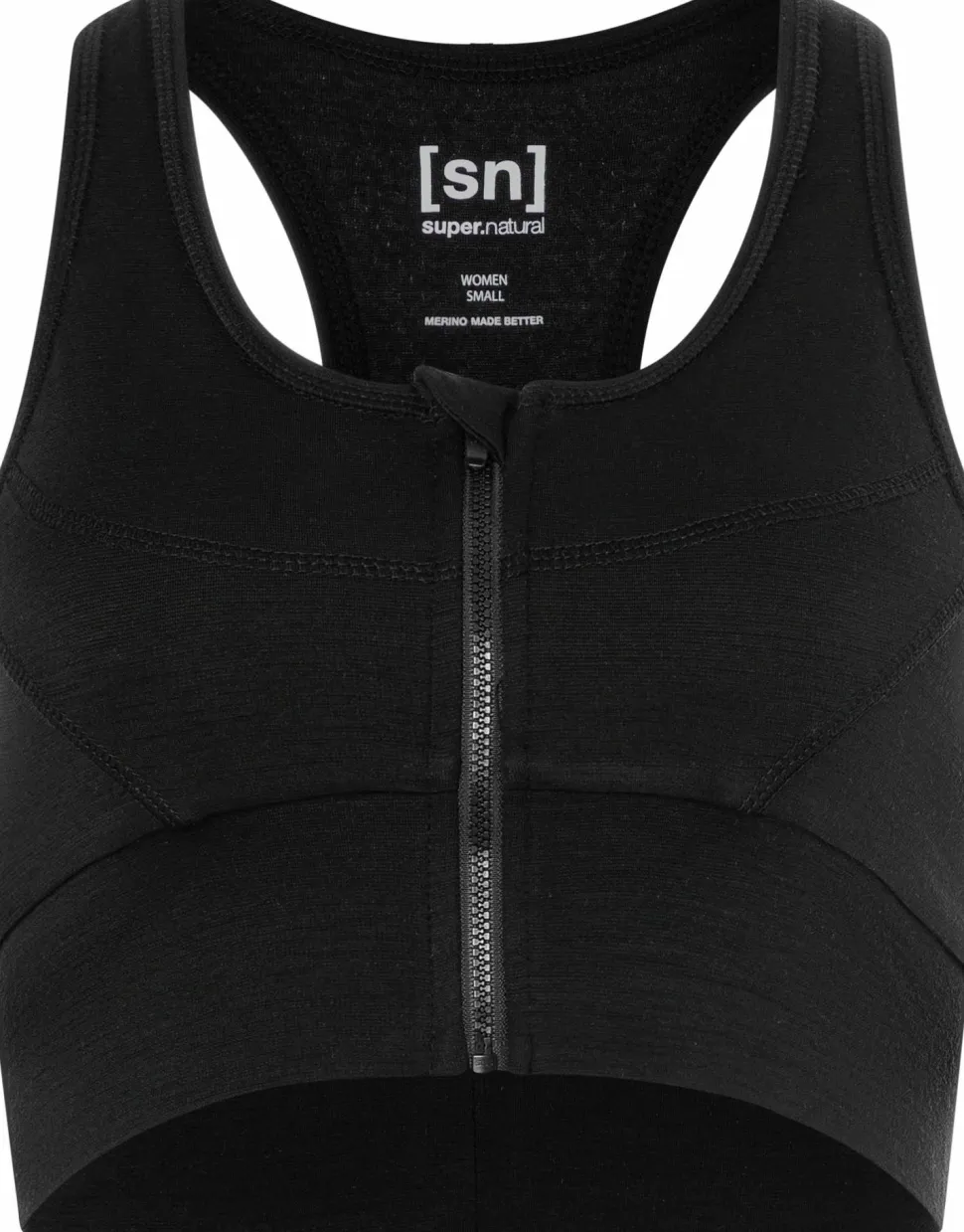 super.natural Women's Motion Zip Top Jet Black