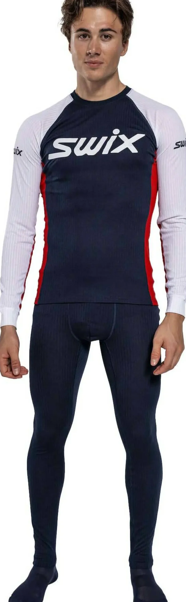 Swix Men's RaceX Classic Long Sleeve Dark Navy/Bright White New